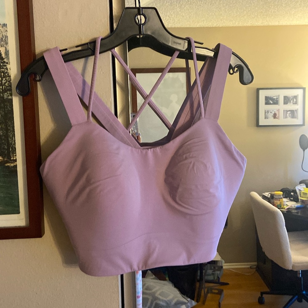 Lululemon Like a Cloud Longline Bra, D/DD Cup Lavender Lux size 12